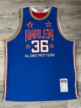 Vintage Harlem Globetrotters Jersey Lemon #36 Platinum Fubu Throwback Men’s XL